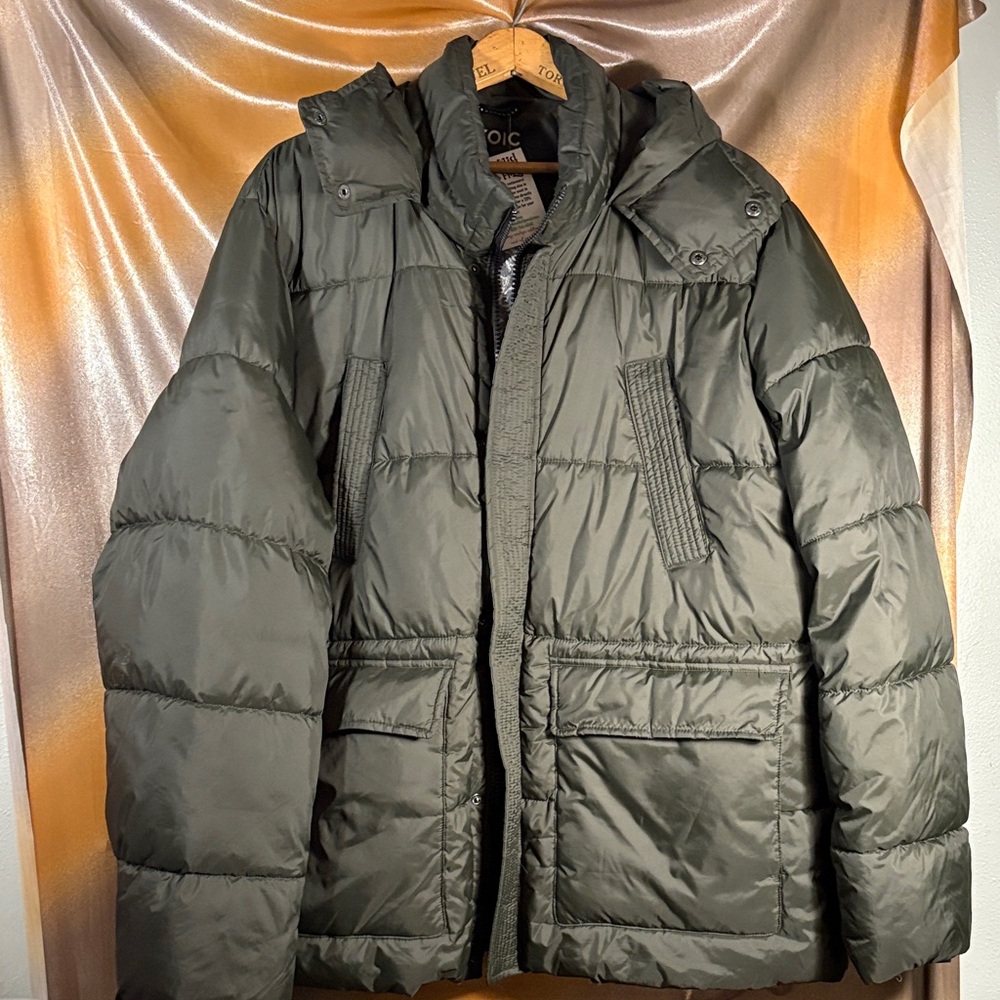 Stoic Dark Green Puffer Jacket XXL. Super warm. Bag b50‎ b71